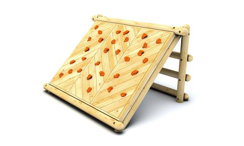 Vertical Sided Log Climber with Climbing Panels